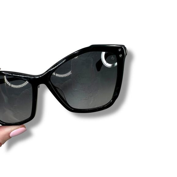 Rag & Bone NWOT Black Pearl Grey Gradient Eyewear Sunglasses with Sunglass Case - Picture 10 of 15